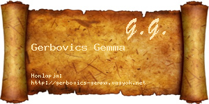 Gerbovics Gemma névjegykártya